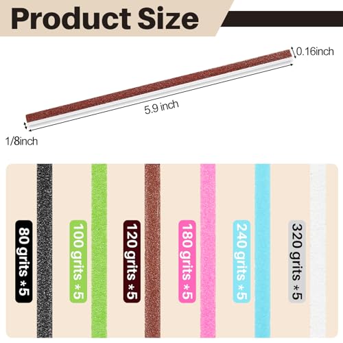 70 Pcs Sanding Sticks Plastic Model,Double Angle,1500-12000 Grit - style: Double Angle