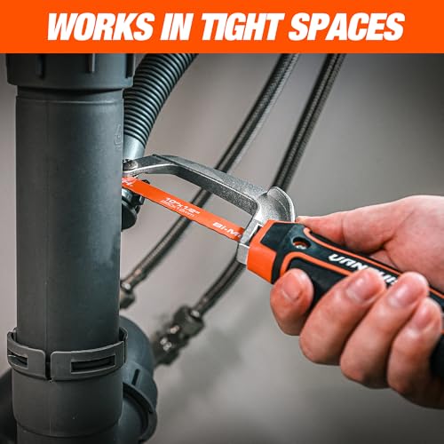 VANQUISH Aluminum Frame Mini Wood Hack Saw with 2 Piece Extra Flexible Bi-Metal HSS Blades Cutter Hand Hacksaw for Woodworking and Metal NW4851 - size: Hacksaw with extra blades