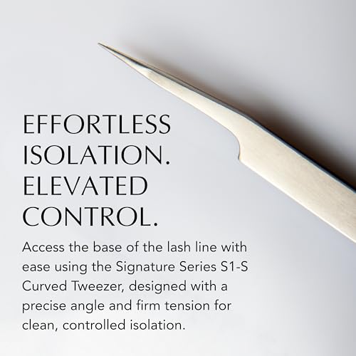 Xtreme Lashes Professional Curved S1-S Tweezer, 4.72 Inches (12 CM)