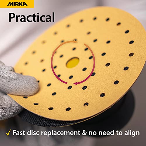 Mirka Gold Multifit 6 Inch 800 Grit Hook and Loop Sanding Discs, 50 Pack - size: Grit 800