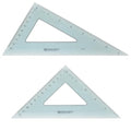 Westcott Triangular Scale Ruler Set, 30/60- and 45/90-Degrees, Back-to-School, School Supplies, Classroom Supplies, 2-Pack