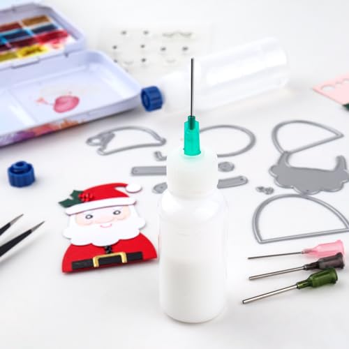 12PCS 30ml Plastic Squeezable Dropper Bottles with Blunt Needle Tips for Glue, Paint, Craft and Oil Applications - color: 12PCS
