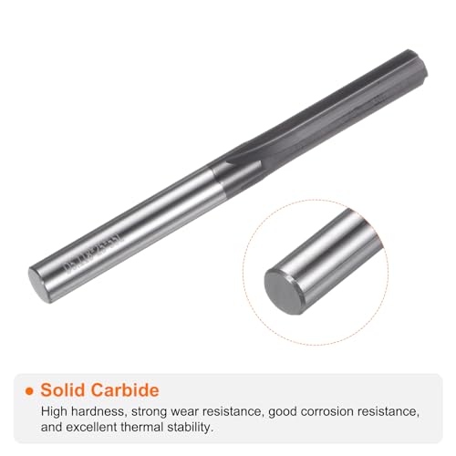 HARFINGTON Carbide Chucking Reamer 0.2015"(5.118mm) Dia Straight Flute Straight Shank Machine Reamer Tool for Metal and Lathes CNC Machining Centers, Black - size: 0.2015"