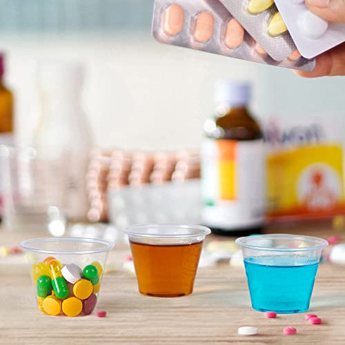 1800 Pack 1 oz Disposable Medicine Cups, Plastic Med Cups, for Measuring