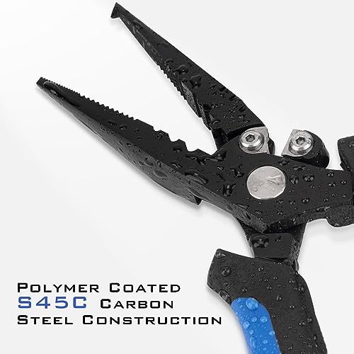 KastKing Intimidator Fishing Pliers, Saltwater Resistant Fishing Gear - color: H:7" Split Ring W/ Braid Cutters - Heavy Duty