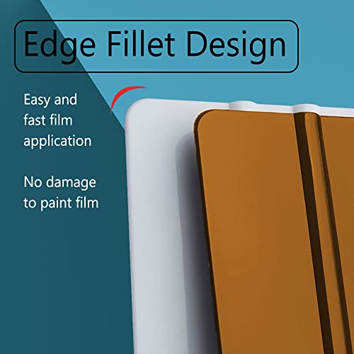 Vinyl Squeegee with Felt Edge, Gold, 10Pcs - color: Gold