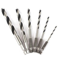 Brad Point Wood Drill Bits, High Carbon Steel and Hex Shank, 6 Pcs - style: 6Pcs Brad Point Ground