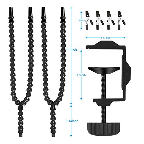 Toolour Helping Hands Soldering,Third Hand Tools,PCB Circuit Board Holder,Flexible Y-Shaped Arms with Non-Slip Desk Clamp Base for Electronics Repair Modeling Jewelry Assembly Hobby Craft Workshop