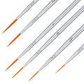 6Pcs Fine Detail Paint Brushes, Extra Long Liner Brushes for Watercolor
