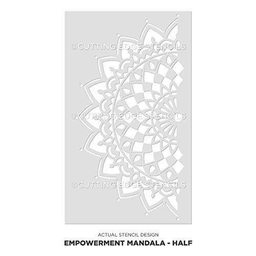 Empowerment Mandala Stencil for Walls – Wall Stencil Mandala – Reusable Stencil Better Than Mandala Decal – Laser Cut Mandala Template for Painting – Mandala Painting Stencil for Easy décor (36") - size: 36" Inches