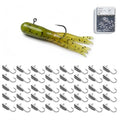 25/40pcs Mini Tube Jig Heads – Light-Wire Finesse Hooks for Crappie Soft Bait Fishing 1/64-3/16oz - size: 1/8oz - 40Pcs