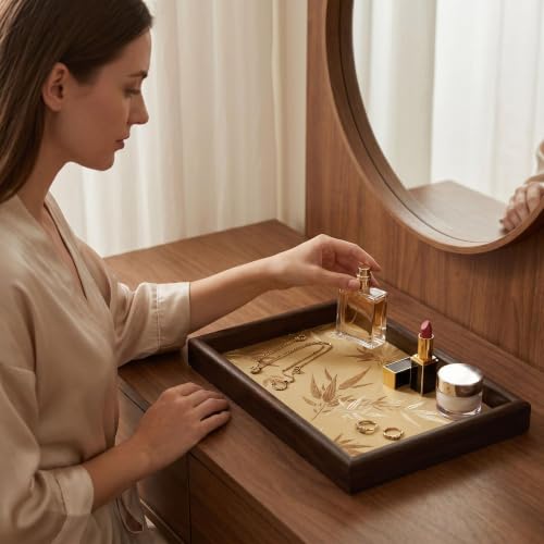 Wooden Decorative Trays (1, Gold) - color: Gold