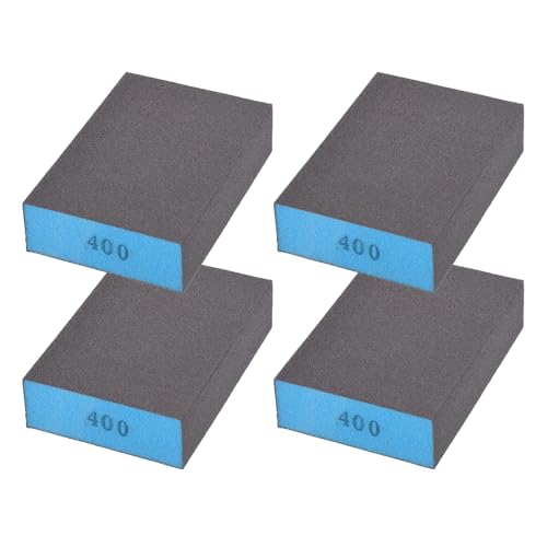 4Pcs 400Grit Sanding Sponges, Wet Dry Sanding Blocks - size: 400Grit