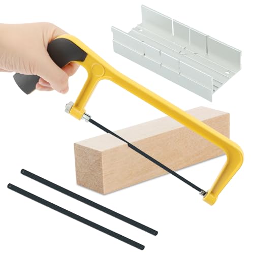 6-Inch Hacksaw, Extra Fine Cut Hand Saw with 2 Hacksaw Replacement Blades