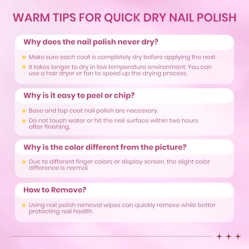 Regular Nail Polish Set Non Gel, Quick Dry Bulk Nail polish Non Gel - color: Regular Colors