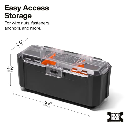 KLEIN TOOLS 54815MB MODbox Parts Bin, Clear Lid - size: Parts Bin