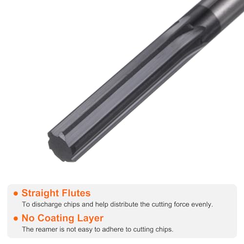 HARFINGTON Carbide Chucking Reamer 0.282"(7.16mm) Dia Straight Flute - size: 0.282"