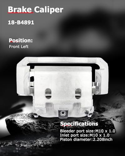 cciyu Front Left Disc Brake Caliper Assembly 18-B4891 With Bracket - size: Front Left[18-B4891]