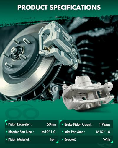 SCITOO 1PC 19B2614C Front Driver Side Disc Brake Caliper With Bracket - size: Front Driver[19B2614C]
