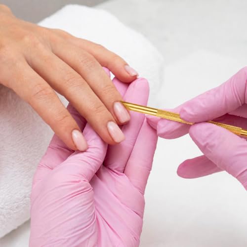 Qianyu 2Pcs Stainless Steel Cuticle Pusher - color: Gold