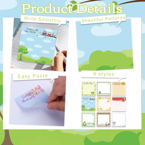 Funny Positive Sticky Notes 3x3 Gifts for Office 9-Pack - color: Inspirational