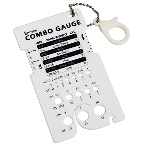 UPTTHOW Knitting WPI Multifunctional Combo Ruler for Spinners Yarn