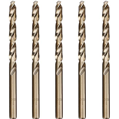 7mm M35 Cobalt Steel Twist Drill Bit Set for Hard Metal, 5 Pack - style: ⌀7mm(5pcs)