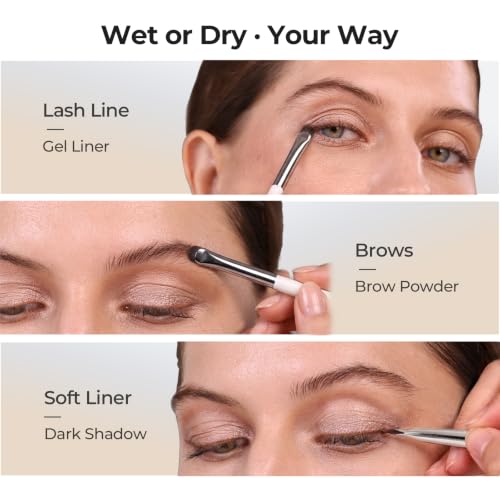 Albeaut Eyeliner Brush, Crescent-Shaped Eyeliner and Brow Brush - style: 187 curved eyeliner