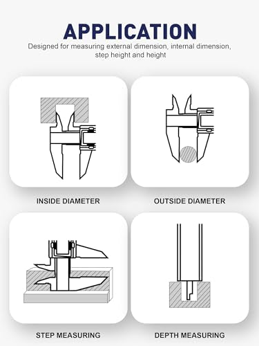 6'' Rechargeable Digital Caliper, All Metal & Long Lasting Design
