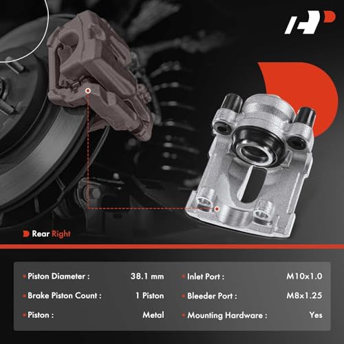 A-Premium Rear Right Passenger Disc Brake Caliper without Bracket - style: Rear Passenger