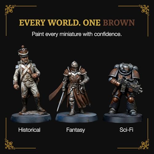 Ludus Bellum Miniature Paint Brown Color 18ml Precision Dropper Bottle - color: Brown