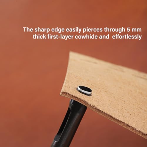 WUTA Oval Leather Hole Punch for Belt,Watch Band,Strap and leathercrafts,Punching Cutter Tool for Leather DIY (3 * 8mm*1) - size: 3*8mm*1