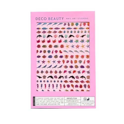 Deco Beauty Angelfish -Super Thin & Easy-to-Apply Nail Art with the Cutest Designs-Durable & Long-Lasting Nail Art Stickers and Decals for Women, for DIY At-Home Manicures & Salon-Quality Nails - color: Angelfish