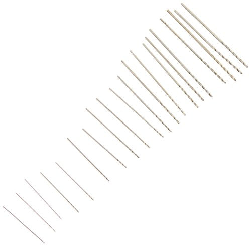 06-00090 20 piece Tiny Small Drill Bits #61-80 Numbered Sizes High Speed Steel (HSS) Wire Gauge - size: 20 Count (Pack of 1)