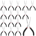 15 PCS 6 Inch Needle Nose Pliers, Precision Pliers with Extra Long Tips and Non-Serrated Jaws for Wire Wrapping, Jewelry Making, Gripping Gadgets