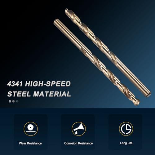 PATIKIL #2 Micro Drill Bit 4341 High-Speed Steel for Thin Metal 10 Pack - size: #2