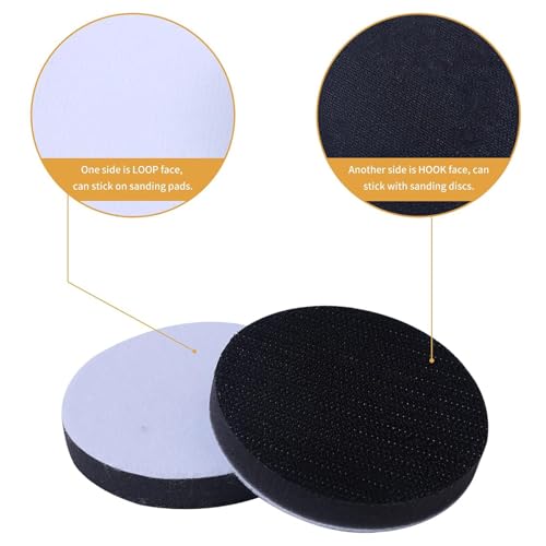 5 Inch Hook and Loop Soft Sponge Cushion Interface Buffer Pad, Soft Density Sanding Pads Sander Cushion Buffer Backing Pad for Automotive Woodworking Polishing, 6 Pack