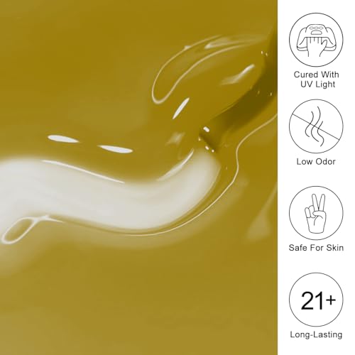 Olive Green Jelly Gel Nail Polish, Army Green Sheer Translucent UV Gel Polish for Nail Art Soak off UV Led 10ML - color: Jelly-Olive Green