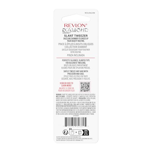 Revlon Diamond Collection Tweezer, Pink & Purple, 1 Count