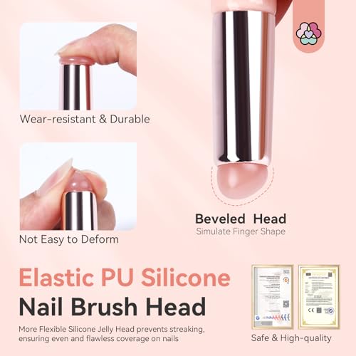 Saviland Chrome Nail Powder Set: 2PCS Reusable Chrome Nail Powder Applicator Nail Brush with 1g Metallic Mirror Effect Chrome Powder for Gel Nails
