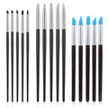 15 Pcs Silicone Paint Brushes for Crafts, Rubber Tip Silicone Brushes