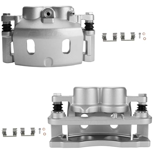 SCITOO Front Left+Right Brake Calipers With Bracket 18B4918A 18B4919A - size: Front[18B4919A & 18B4918A]Silver
