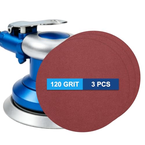 3 Pack 10 Inch PSA Sanding Discs 120 Grit Aluminum Oxide Red - size: 120 grit