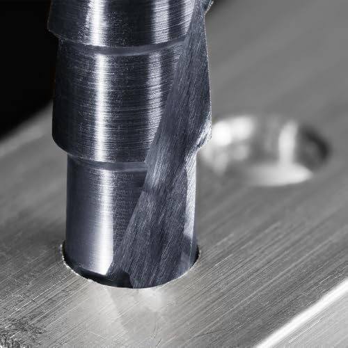 3pcs Four Spiral Flute Cobalt Step Drill Bit Set 1/4" Hex Shank 1/8"-7/8" - color: Black, size: 1/8" to 7/8" 34 steps
