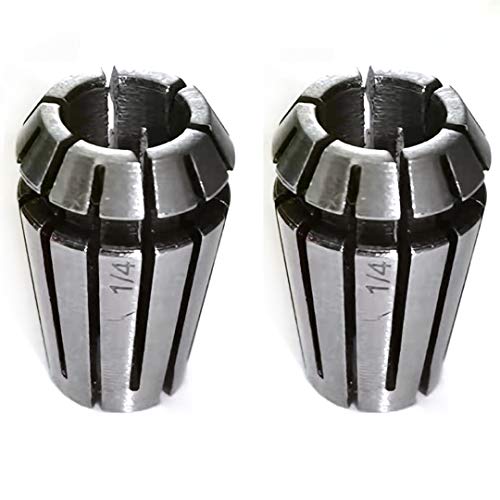 2pcs ER11 1/4" Spring Collet Precision Mill Chuck Collet CNC Engraving Machine & Router Milling Lathe Tool Holder (2pcs er11 1/4) - size: 2pcs ER11 1/4