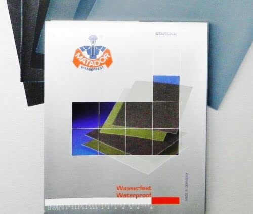 Matador Abrasive Wet or Dry Waterproof Sandpaper 10 Sheets 800 Grit 9"x11" S/C Made in Germany
