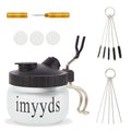 imyyds Airbrush Cleaning Kit, Airbrush Cleaning Pot, Airbrush Cleaning Tools with Airbrush Holder,5 Cleaning Brushes, 5 Cleaning Needles,3 Extra Filters
