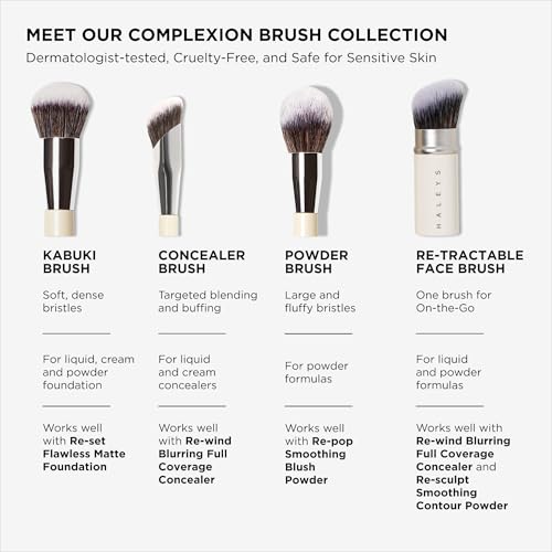Haleys Powder Makeup Brush, Soft Face Brush, Loose & Pressed Powder, Vegan - style: Powder Brush