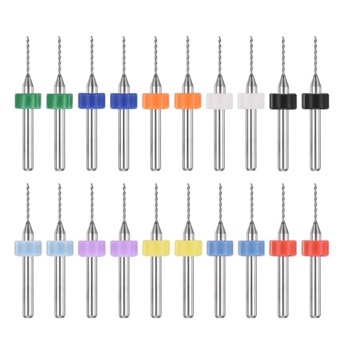 PATIKIL 20 Pack 0.85mm Micro Drill Bits Carbide Tungsten Steel - size: 0.85mm