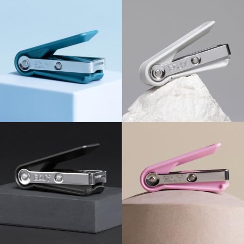 EDJY Fingernail Cutter Nail Cutter Stainless Steel - Mixed Color (4-Pack) - color: Mixed Rainbow 4-pack